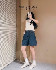 QUAN037- quần jeans ngố màu xanh hàng nhà máy full tem