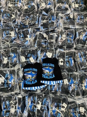 Bt572- Bộ Tralala chất cotton kẻ xanh than in