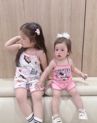 cB358- Combo 3 bộ tăm 2 dây bé trái màu trắng hồng