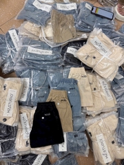 Cb428- Combo quần jeans thêu cạp chun túi bên