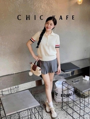 A251- Áo len THOM 2 màu than,trắng full tem