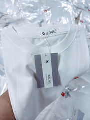 A275- Áp phông trắng cộc tay chất đẹp sao vàng