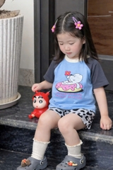 Bt914-Combo 2 bộc cộc cotton phối QUẦN LOANG bé gái