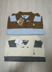 A472- Áo len kẻ ngang to phối cổ bẻ thêu tag 2 màu