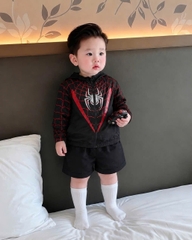BT1041- Áp khoác gió NHỆN ĐEN bé trai Minibebe