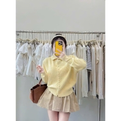 A551- Áo len cúc bọc quảng châu 4 màu chất len lông rất đẹp