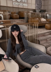 set1030- Set 3 xhi tiết chất zip dày dặn màu kẻ xám
