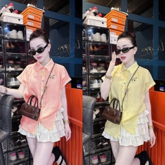 🌸 A319- ÁO SƠ MI TAY LIỀN THÊU CÚC NHIỂU MẦU 🌸