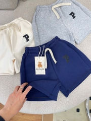 CB230- Combo 3 quần nỉ xốp thêu chữ P xanh than,ghi, be