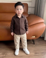 BT1063-Combo 2 quần kaki dài cạp chun bé 8-25kg