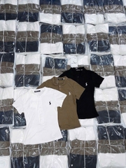 A265- Set 3 áo cộc tay cúc trước thêu ngựa trắng-nâu-đen