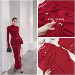 ☘️ SET427- SET ÁO LEN CỔ CAO MIXX CV CÁCH ĐIỆU KÈM TAG CHANH XẢ☘️