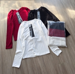 A378-Com bo 3 áo thun díp dài tay cổ kín