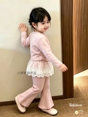 Damgai15- Set tăm lông thỏ mix quẩn loe phối ren