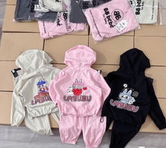 Bn174-Bộ gió thu đông bé gái LABUBU có mũ VNXK