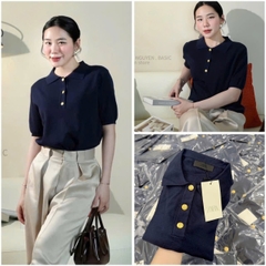 A299- Áo len xanh than cúc đồng nhà máy full tem