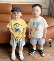 BT1040- Bộ vàng quần sọc HAAPY DAYS chất cotton