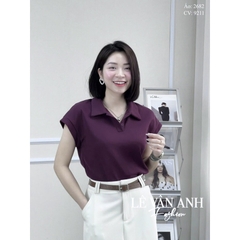 ☘️A109-  ÁO THUN  TÍM TAY LIỀN BỔ TRỤ ☘️