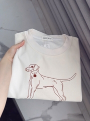 SET747- SET áo nỉ dài tay phối quần suông tặng kèm khăn rời