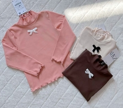 CB066- Combo 3 áo nơ ngực viền bèo trẻ em VNXK