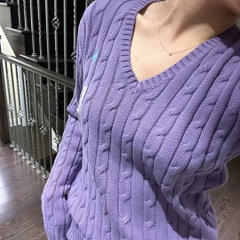 A488--Áo len cadigan Tím Hot Hit hàng nhà máy đủ tem