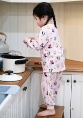 CB172-(10-26kg) Combo 2 bộ thu đông dài tay bé gái Mickey VNXK