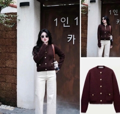 Set632- Bộ cotton zip trắng in cún dáng cộc