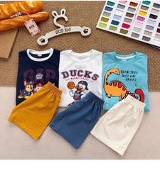 BT1049-cobmo 3 bộ cộc cotton XANH-TRẮNG-ĐEN in đẹp