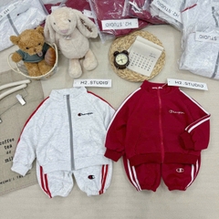 Bt761- Bọ Cham thêu viền sọc 3 màu chất nỉ haida khoá trước