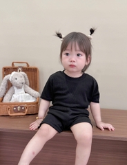 BT298-Bộ tăm HÀN màu trơn 4 màu MINKY MOM chất đẹp