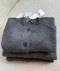 A337-Áo cadigan len màu xám hàng nhà máy