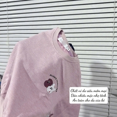 Bt733- Bộ nỉ bông mềm màu hồng quần viền ren bé gái