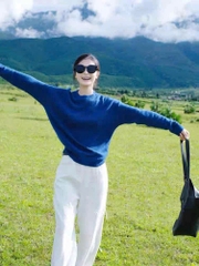 A338-Áo len xanh coban QUảng Châu