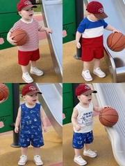 BT919-Combo 3 áo cotton tông vàng in mèo KITTY