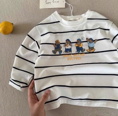 CB387-Combo 2áo cotton zip dài tay trắng trẻ em