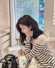 A465- Áo len thỏ cổ tròn cúc tay 5 màu hàng nhà máy đủ tem