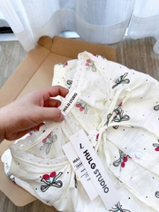SET964-  Bộ pijama cộc tay đũi hoa nhí mát