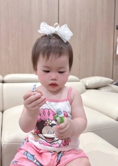 cB358- Combo 3 bộ tăm 2 dây bé trái màu trắng hồng