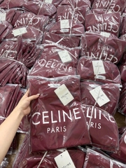 A212-Áo thun đỏ rượu  CE.LIN dáng suông loại đẹp