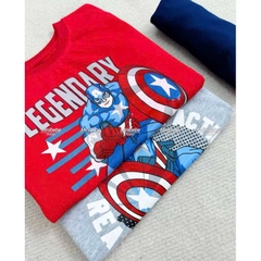 BT545- Bộ 2 áo 1 quần nhện chất cotton màu đỏ xanh