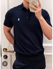 A730-Áo len nam 3 màu cộc tay thêu ngựa