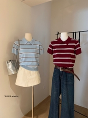 A353- Áo len kẻ mongtoghi mỏng 4 MÀU