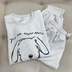 Set810- Bộ mặc nhà áo nỉ hai da phối qq