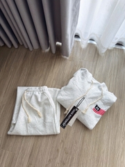 SET744-Bộ nỉ dày thu đông có mũ bo gấu