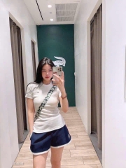 A567-Áo thun ôm body thêu ngực 3 màu hàng nhà máy đủ tem