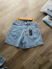 Quan043- Quần  short jeans xanh nhạt hàng nhà máy full tem