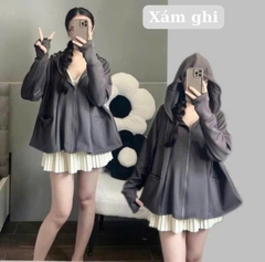 a215-Áo chống nắng chất UMI dẻo mềm,mũ to 6 màu freesize