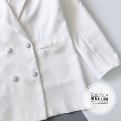 ⚡️ÁO VEST SUÔNG THIẾT KẾ⚡️Áo Vest suông 1 lớp cúc bọc 2 màu đen trắng