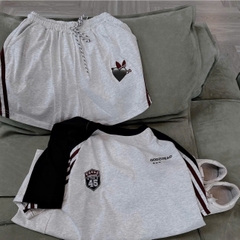 SET916-Bộ thun cộc xám đen phối viền ADD