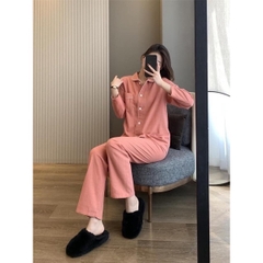 Bộ pijama kẻ túi ngực